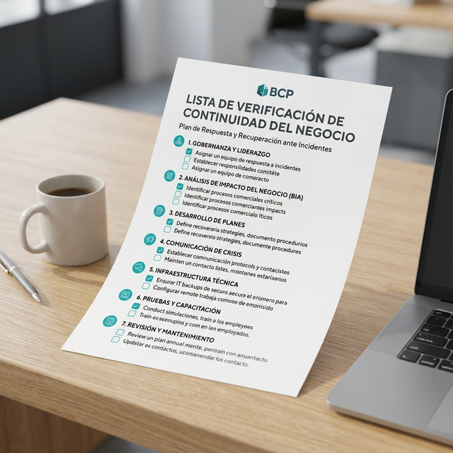 Checklist de Continuidad del Negocio